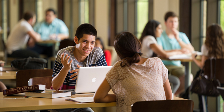 Students enjoying studying at UTRGV
