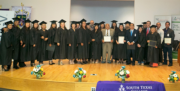 The University of Texas Rio Grande Valley joined South Texas College, Texas A&M University and United Healthcare on Friday, Aug. 18, 2017, to celebrate the graduation of its first cohort of promotores, or community health workers, from the South Texas Community Health Worker Training Network. (STC Photo by Ben Briones)