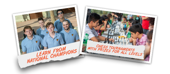 Learn from national champions. Chess tournaments with prizes for all levels