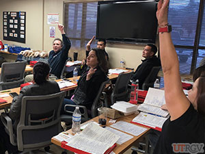 Playing Environmental Jeopardy, First Aid/CPR/AED Training, March 15, 2019.