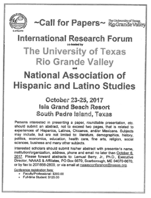 Download Call for Papers Flyer for the International Research Forum Flyer PDF