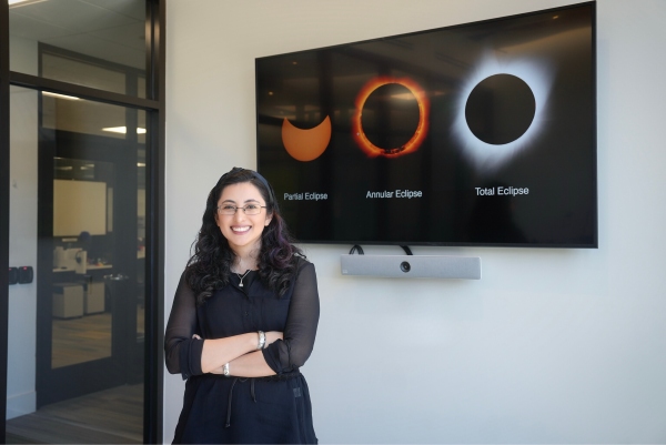 Dr. Liliana Rivera Sandoval, assistant professor of Astronomy at UTRGV, will participate in the live coverage of the solar eclipse on April 8, 2024. (UTRGV Photo by Jesus Alferez)