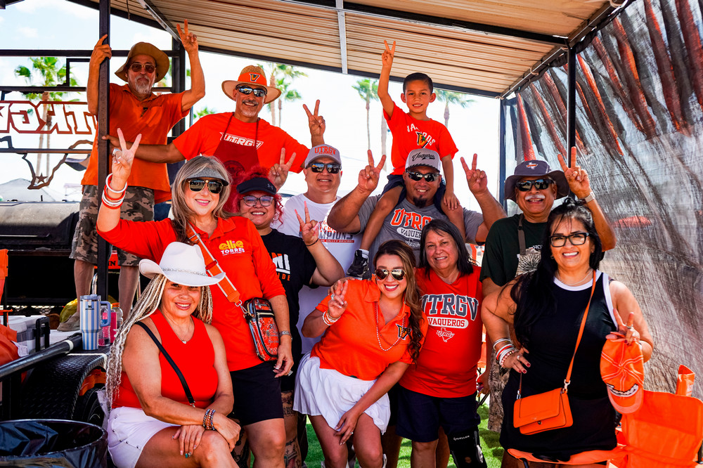 UTRGV fans tailgating outside Robert & Janet Vackar Stadium