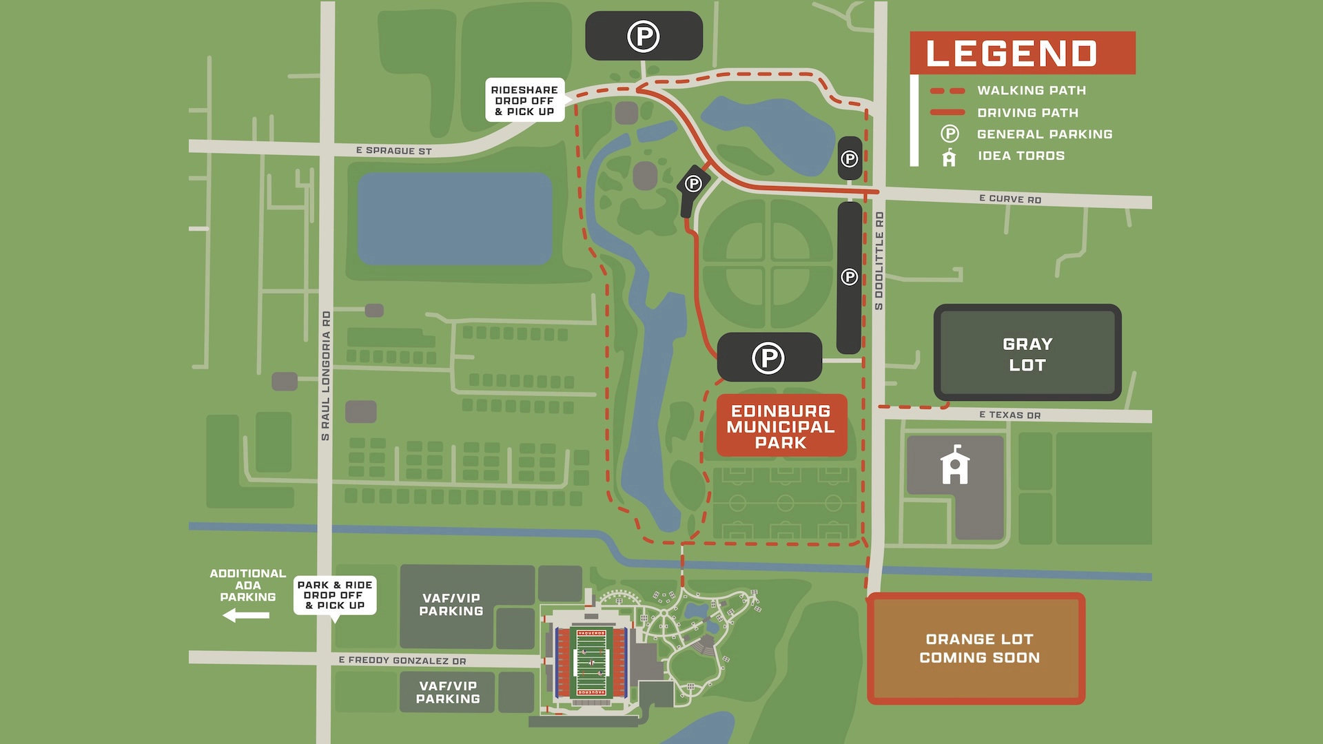 Stadium Map - Parking Lots