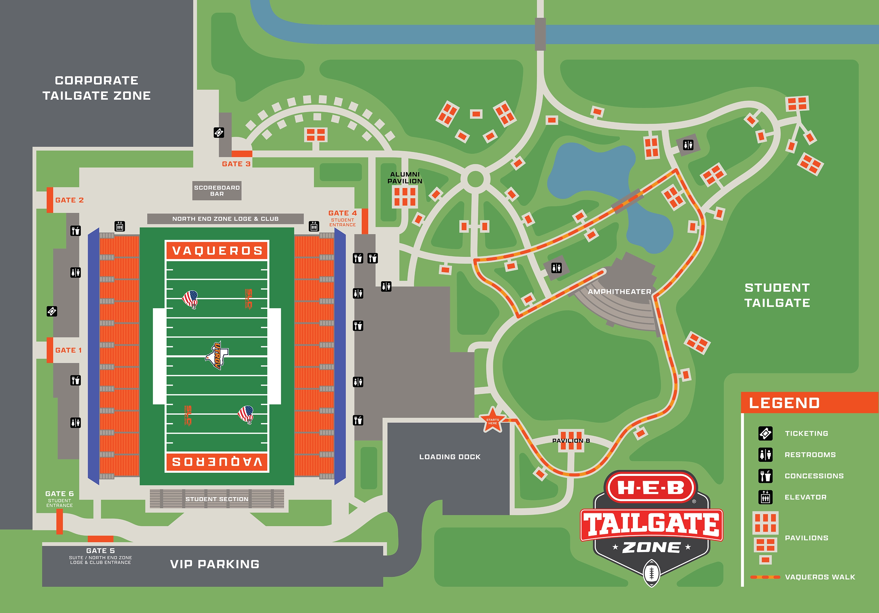 Stadium Map - Parking Lots