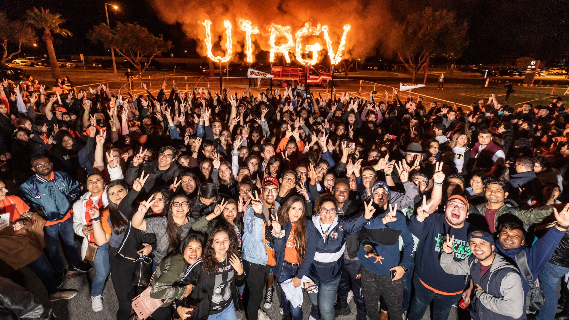 students at the burning of the letters