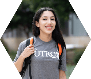 I am UTRGV female student smiling