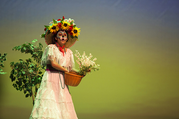 Elementary school children from Harlingen, San Benito and Brownsville were awed by a special staging of the opera “Hansel and Gretel” by the UTRGV Bravo Opera Company, Friday, Oct. 14, at the TSC Arts Center in Brownsville. The production was inspired by Día de los Muertos, with Mexican folklore, costumes and traditions woven into the original fairy tale of two hungry children lost in the woods who must find their way home. (UTRGV Photo by Veronica Gaona)