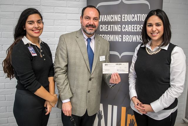 Juan Andres Rodriguez-Nieto, Blanca Davila (at right) and Andrea Torres (at left).