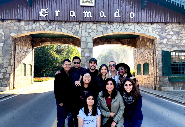 Nine UTRGV students traveled to Brazil this summer for a study abroad course in cross-cultural psychology. The class, led by Camilla Montoya, UTRGV psychology department lecturer was in southern Brazil, focusing on the broad mix of cultures in that region, including German and Italian and Portuguese. In addition to classes, the trip included experiences to include sightseeing, ziplining and rafting. (Courtesy Photo)
