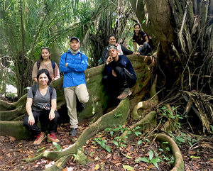 A group of students from The University of Texas Rio Grande Valley spent two weeks in Costa Rica as part of a study abroad English course called “Living, Reading, Writing Nature.” The course, a special topics class taught by Pamela Herring, a lecturer in the UTRGV Department of Writing and Language Studies, is in its eighth year and centers on assigned readings, two written by Jack Ewing, co-founder of the Hacienda Barú National Wildlife Refuge, where the students stayed. Hacienda Barú, a private nature reserve with 830 acres of protected forest, mangrove and seashore, allows students to participate in hands-on activities like swimming near the base of waterfalls, tree climbing, overnight camping in the jungle, and the “Monkey Challenge,” an obstacle course in the trees. (Courtesy Photo)