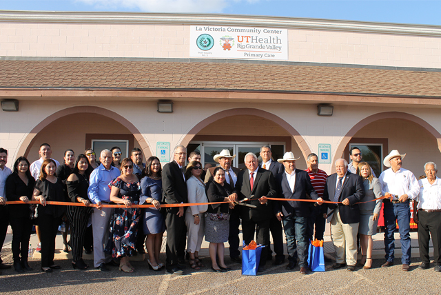 The University of Texas Rio Grande Valley School of Medicine celebrated the grand opening of its Area Health Education Centers (AHEC) on Thursday, Sept. 20, in the La Victoria community in Starr County. The UTRGV School of Medicine received a five-year, $3.75 million grant from the U.S. Department of Health and Human Services’ Health Resources and Services Administration to develop the three AHECs, which will offer free healthcare to residents and educational opportunities for students enrolled in UTRGV’s health professions programs. Two more AHECs are scheduled to open—one in Hidalgo County and one in Cameron County. (Courtesy Photo)