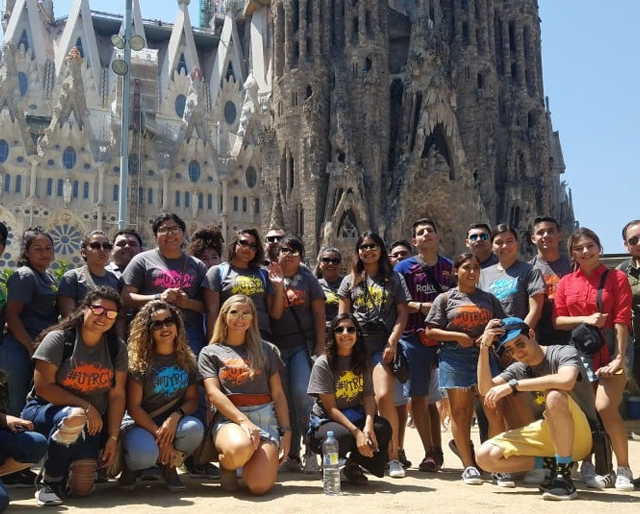 Four classes of UTRGV students took study abroad classes in Spain this summer, focused on immersion in the Spanish language and culture. The 25 students traveled to Girona, in Cataluña – a bilingual region – where their focus was primarily on the language and the multicultural aspects of the area. They had day trips spent perusing the shops and villas of Barcelona; visited Figueres, the birthplace of Salvador Dali; took in the gothic architecture of Barcelona and Montjuic Hill; and visited the largest walled city in Europe, Carcassonne in France. (Courtesy Photo)
