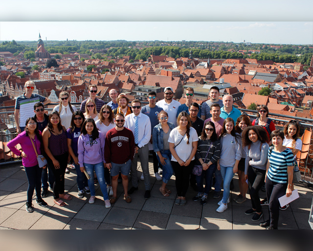 Eleven UTRGV students traveled to Germany this summer as part of a two-week study abroad course, ‘Topics in Marketing,’ led by Dr. Reto Felix, assistant marketing professor in the Robert C. Vackar College of Business and Entrepreneurship. The students studied at Leuphana University, in Lüneburg, in northern Germany, but also had opportunities to visit important landmarks, to interact with the people from the region, and to gain critical cultural experiences. (Courtesy Photo)