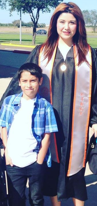 Melissa Ipina and her son at graduation