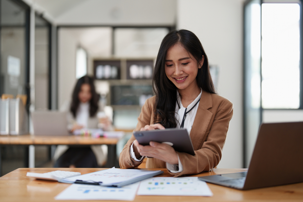 Female data professional