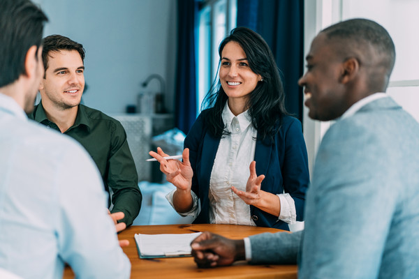 business woman in a meeting