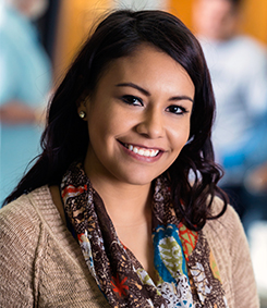 Social worker smiling 