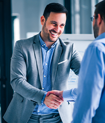 MBA financial planning student smiles