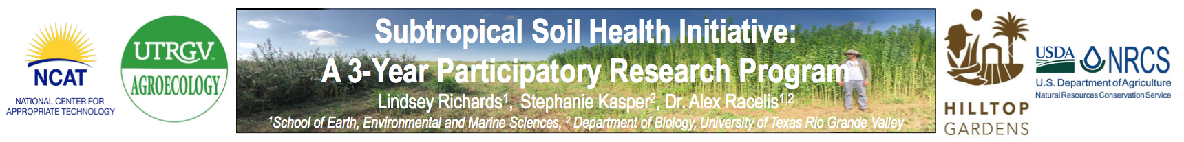 banner from the top of the research poster for 3-year soil research project.