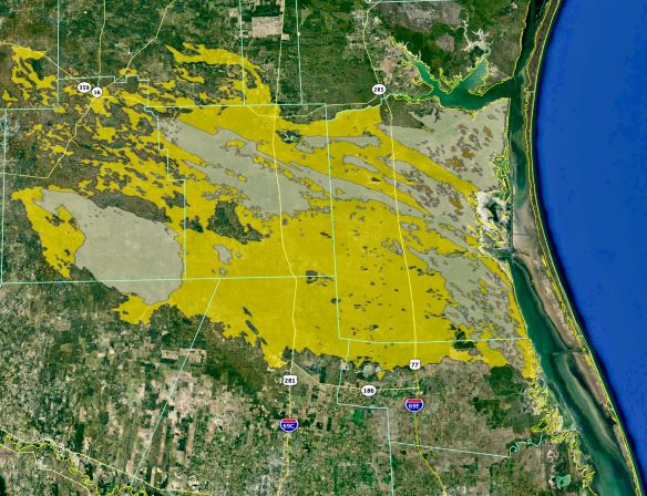 South Texas Sand Sheet Map