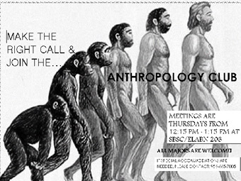 Anthropology Club flyer, Fall 2016