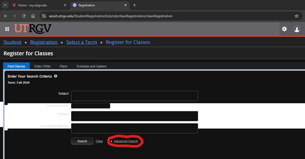 Image showing where the dropdown section is