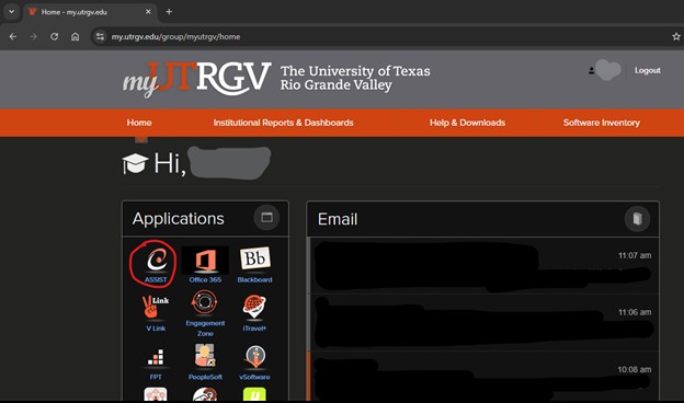 image showing where the ASSIST icon is on the page
