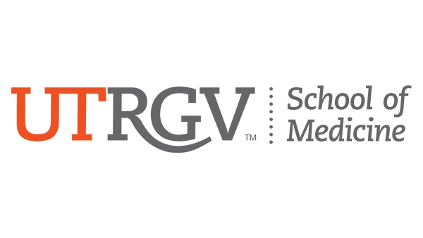 UTRGV logo on left side followed by vertical dotted line and School of Medicine text on the right side.