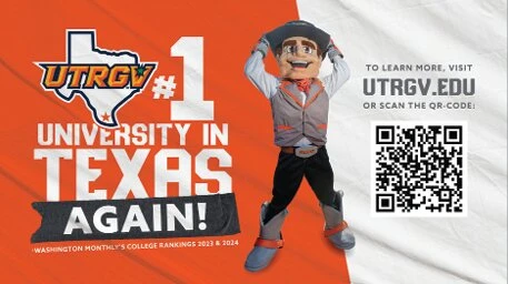 Example of a flyer with a Q R code.