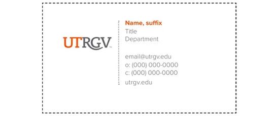 Business Card with name, title, department, email, phone number and email address.