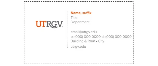 Business card with name, title, department, email, phone number, building number, and email.