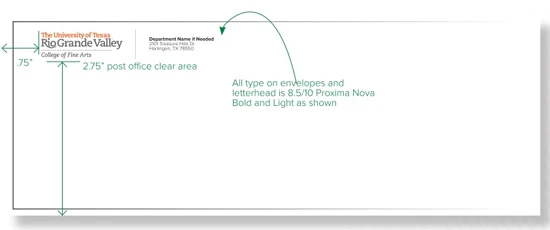 College and Department Standard Envelope Template 