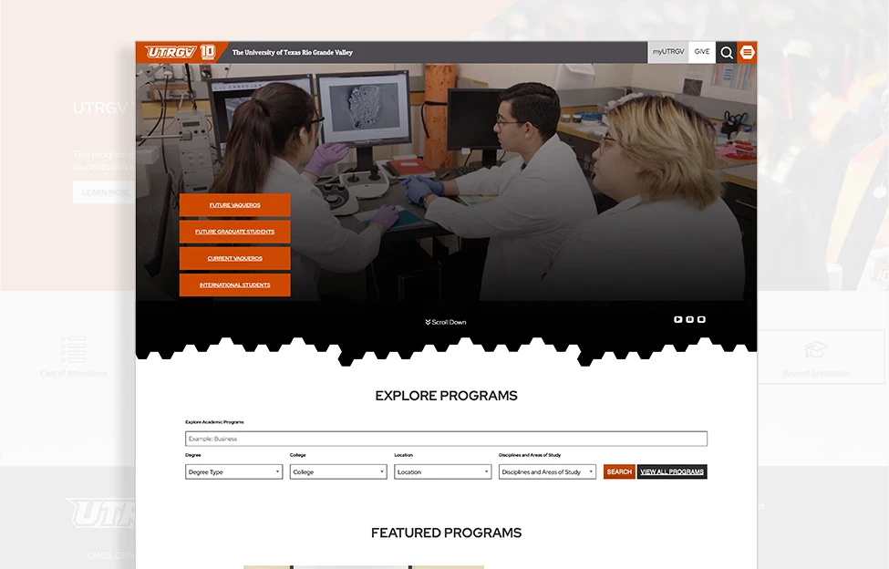 Homepage Institutional website template