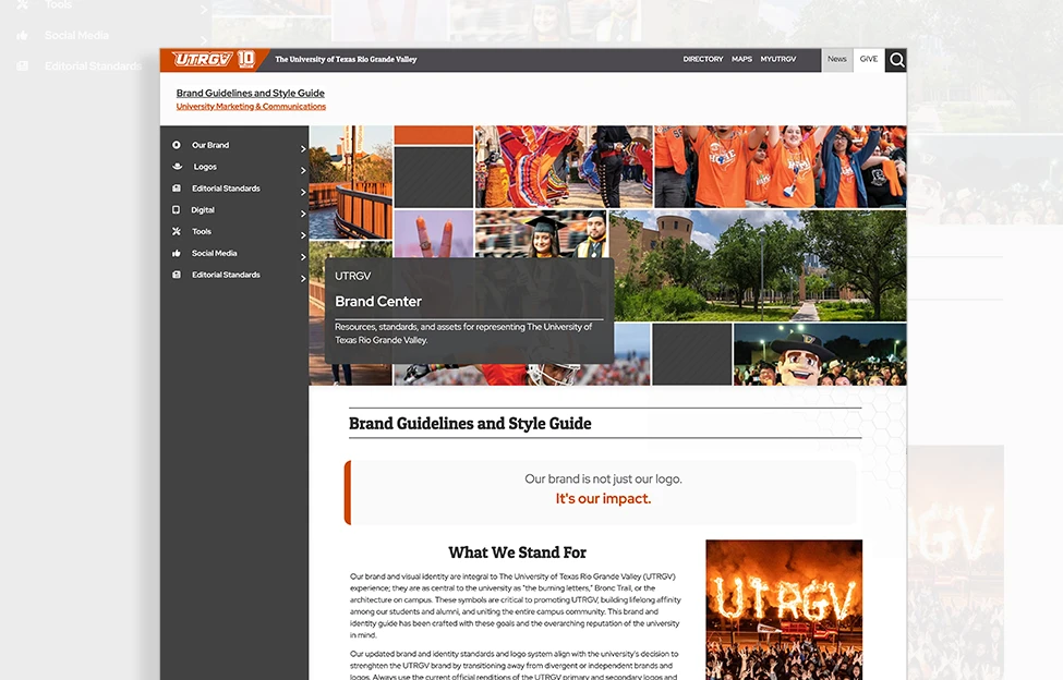 Homepage Institutional website template