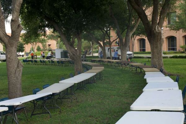 UTRGV Earth Fest 2026 empty event table setup