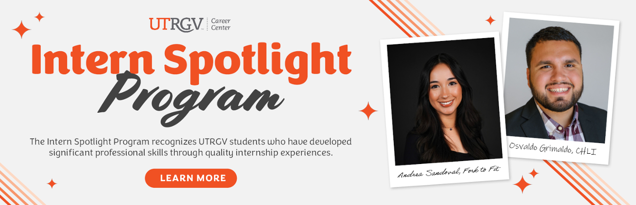 Intern spotlight banner featuring students Page Banner 