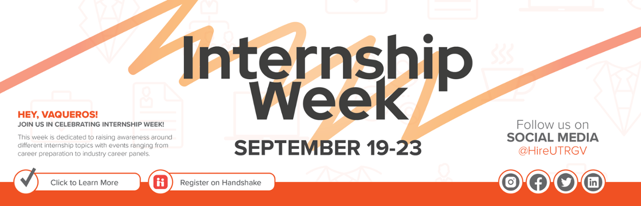 Internship week banner