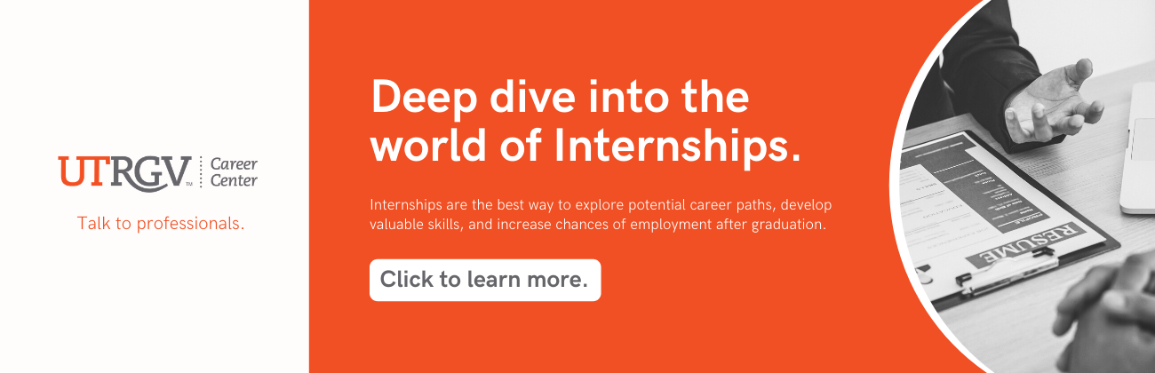Internship text and graphic Page Banner 