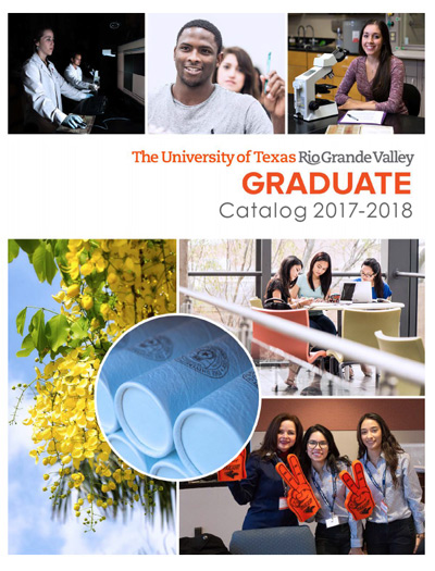 Cover of UTRGV 2017-2018 Graduate Catalog
