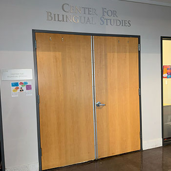 The doors of the Center for Bilingual Studies