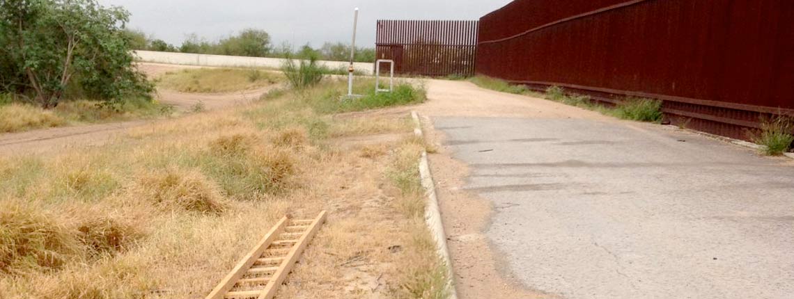 road leading to borderwall