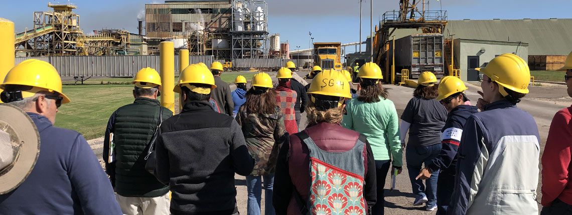 group of students at plant