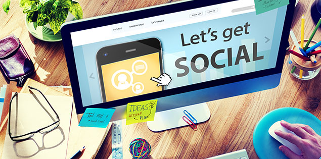 Let's Get Social - Social media decorative banner