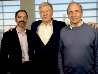 Dr. Mario Díaz (center), with his TOROS collaborators on the project, Dr. Diego García Lambas (right), and Dr. Lucas Macri (left)