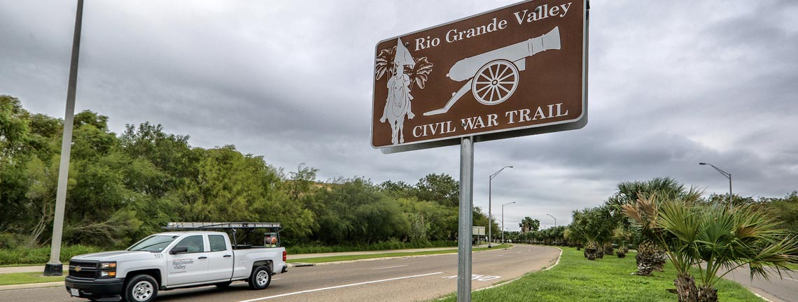 Rio Grande Valley Civil War Trail – highway sign campaign sponsored by Brownsville Community Improvement Corporation