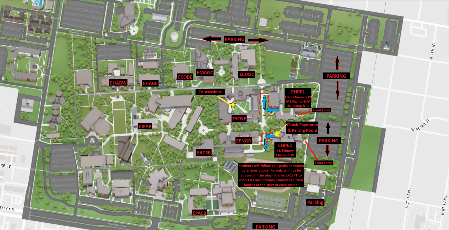 Chess Tournament Venue Map