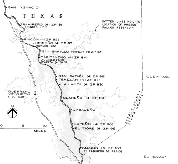 Map of Zapata County