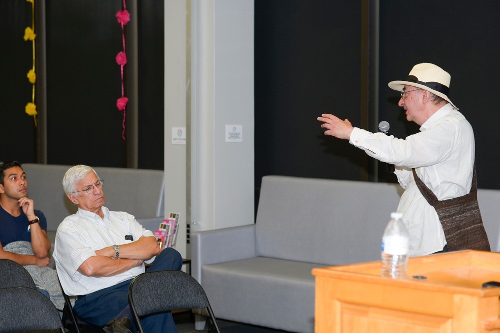 Playwright from Bogotá, Colombia, Mario Lamo Jiménez, discussed his work in his lecture “Latin America Through the Eyes of a Playwright." Latin American realities are varied and complex and have been reflected in the works of many authors, including Nobel laureate Gabriel García Márquez, who through his work, popularized “Magical realism." 6