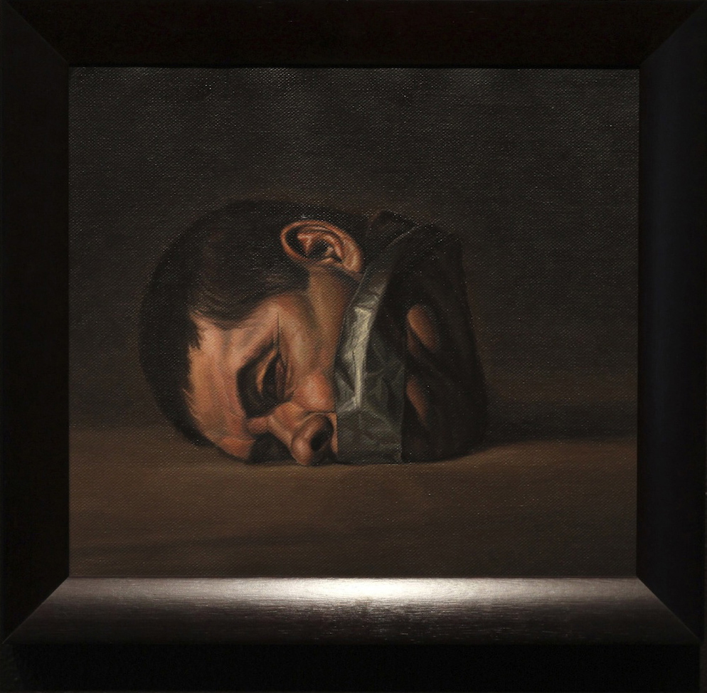 Para que Aprendan a Respetar (So that They Learn to  be Respectful), 2009 - Oil on linen - 16 x 18 in 
